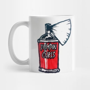 Pumpin Curls Grafitti Spray Can Mug